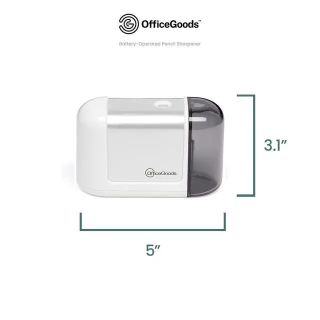 Alt view image 4 of 7 - Mini-Pro Electric Pencil Sharpener, Cordless, White