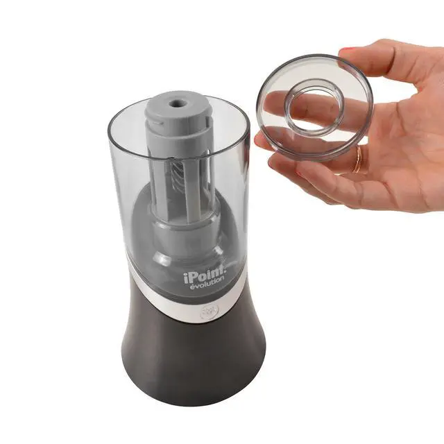 Alt view image 5 of 7 - 14888 iPoint Evolution Electric Pencil Sharpener, Black and Silver