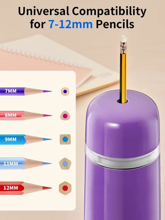 Alt view image 4 of 7 - Automatic Electric Pencil Sharpener, Rechargeable