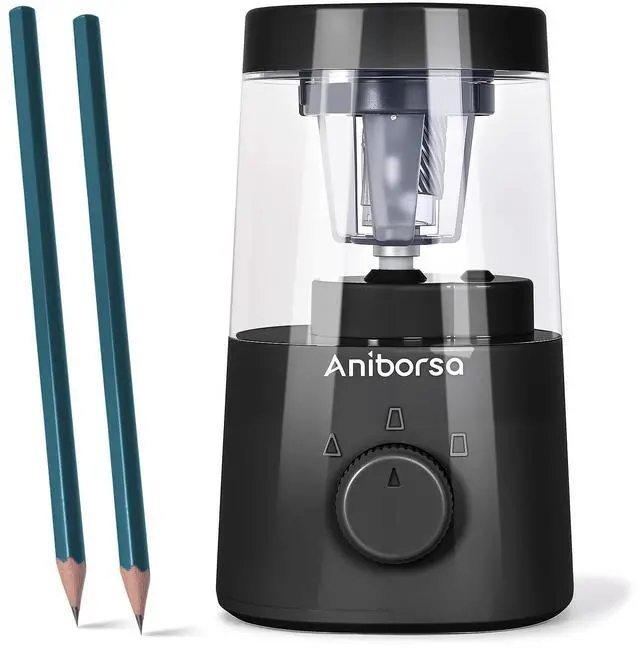 Main image of Electric Pencil Sharpener, Battery/USB Cord Operated, Black