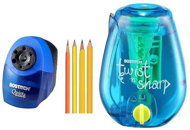 Main image of Office QuietSharp 6 Electric Pencil Sharpener, Heavy Duty Classroom Sharpener Office Twist-n-Sharp Pencil Sharpener, for Kids & Colored Pencils, Assorted Colors (PS1-ADJ)