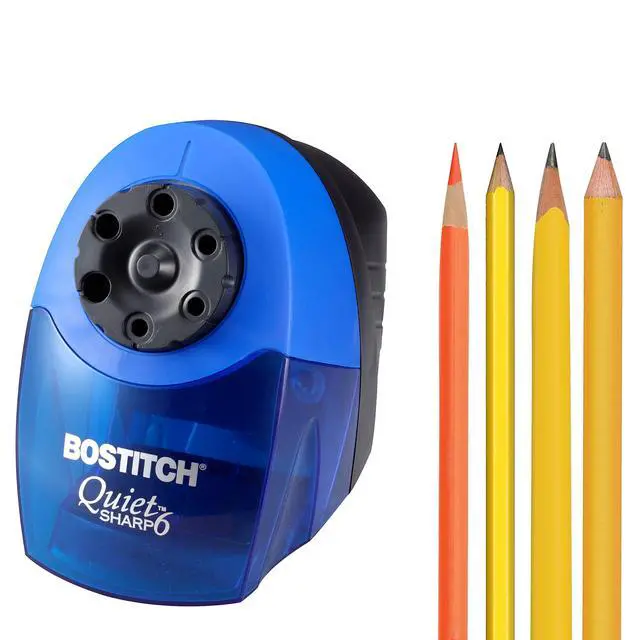 Alt view image 2 of 7 - Office QuietSharp 6 Electric Pencil Sharpener, Heavy Duty Classroom Sharpener Office Twist-n-Sharp Pencil Sharpener, for Kids & Colored Pencils, Assorted Colors (PS1-ADJ)