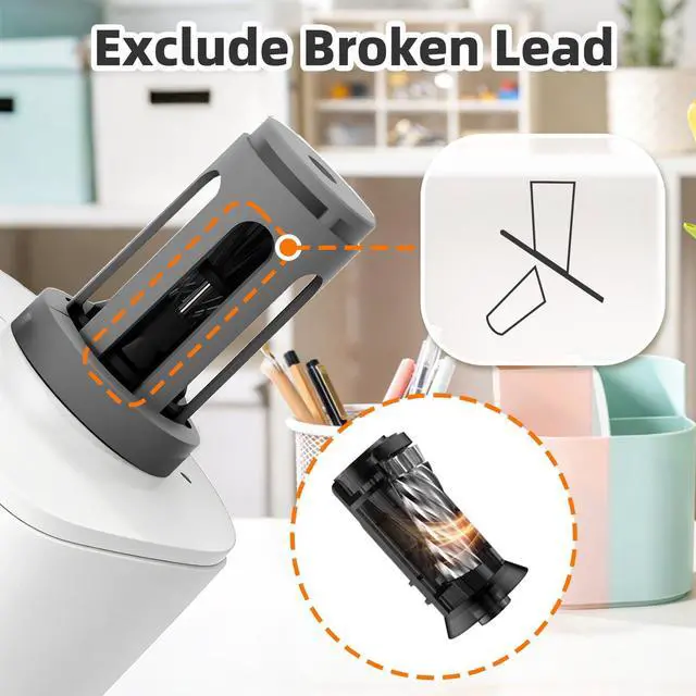 Alt view image 5 of 7 - Rechargeable Pencil Sharpener for 6-8mm Pencils Automatic Sharpening