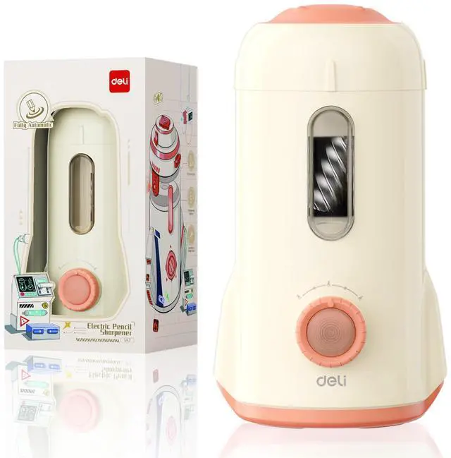 Main image of Electric Pencil Sharpener, Fully Automatic Pencil Sharpener,White
