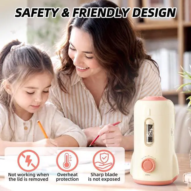 Alt view image 4 of 7 - Electric Pencil Sharpener, Fully Automatic Pencil Sharpener,White
