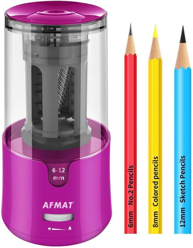 Main image of Electric Pencil Sharpener for Colored Pencils, Auto Stop, Fast Sharpen in 3s, Large Hole Pencil Sharpener Plug in for 6-12mm No.2/Jumbo Pencils PS91