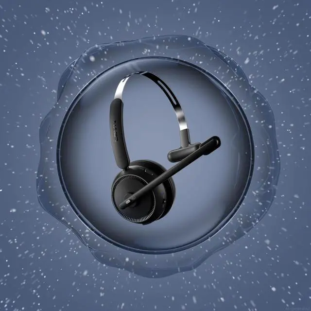 Alt view image 2 of 7 - Wireless Headset 5.2, Wireless Headset with Mic for Work with(Noise Cancelling),Bluetooth Headphones for Work from Home/Office/PC/Computer/Center(Black)