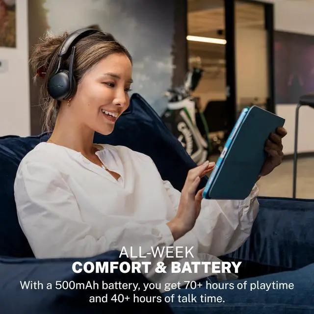 Alt view image 5 of 7 - Go Work Gen 3, Wireless Headset, Boom Microphone, Noise Cancelling Mic, USB-C Dongle, Bluetooth Multipoint, Black