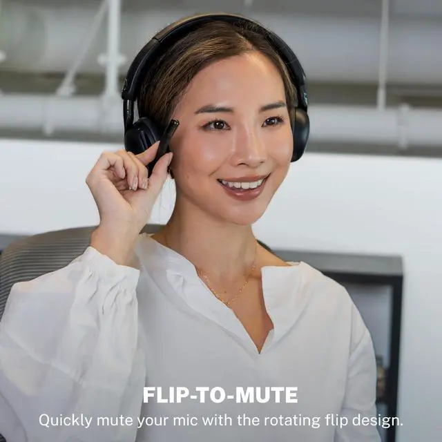 Alt view image 6 of 7 - Go Work Gen 3, Wireless Headset, Boom Microphone, Noise Cancelling Mic, USB-C Dongle, Bluetooth Multipoint, Black