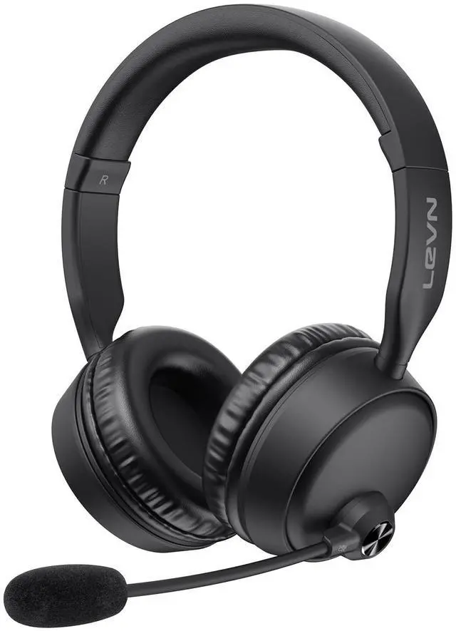 Main image of Bluetooth Headset with Microphone, 60 Hrs Bluetooth Headphones with Mic, Wireless Headset with Mic for Work/Meetings/Office/iPhone/Phone Calls/Call Center/Computer/PC/Teams/Zoom/Podcast/Skype/WebEx