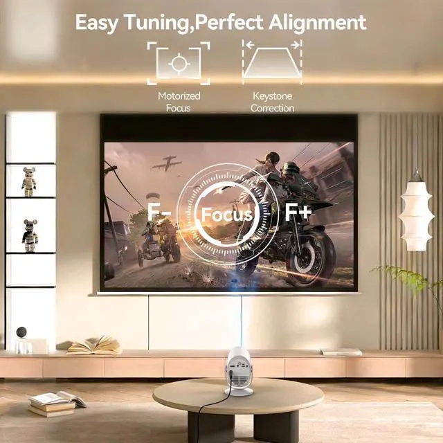 Alt view image 2 of 7 - Mini Projector 1080P Smart Portable Projector