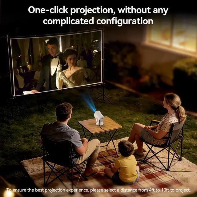Alt view image 4 of 7 - Mini Projector 1080P Smart Portable Projector