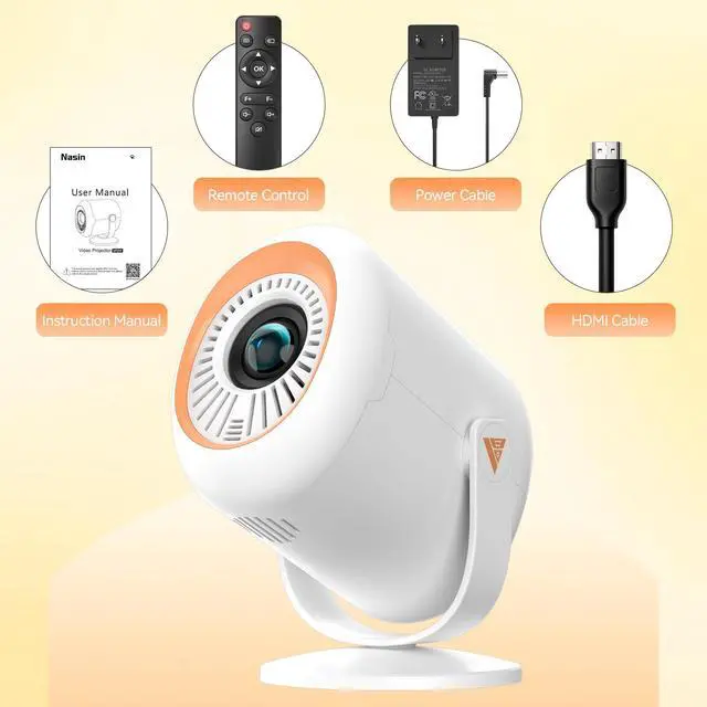 Alt view image 7 of 7 - Mini Projector 1080P Smart Portable Projector