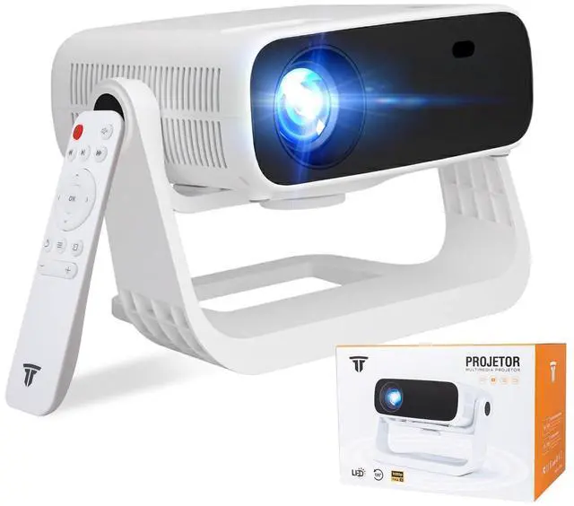 Main image of 2026 Smart Projector Android TV with WiFi 6 and Bluetooth 5.0 Built in 1000+ Apps 240 ANSI Portable Bedroom Mini Movie Projector Support 4K/1080P Auto Keystone & Zoom