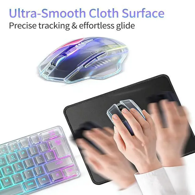 Alt view image 5 of 7 - 17 Pack Mouse Pads Bulk, Black Mouse Pads for Desk, Office and Laptop