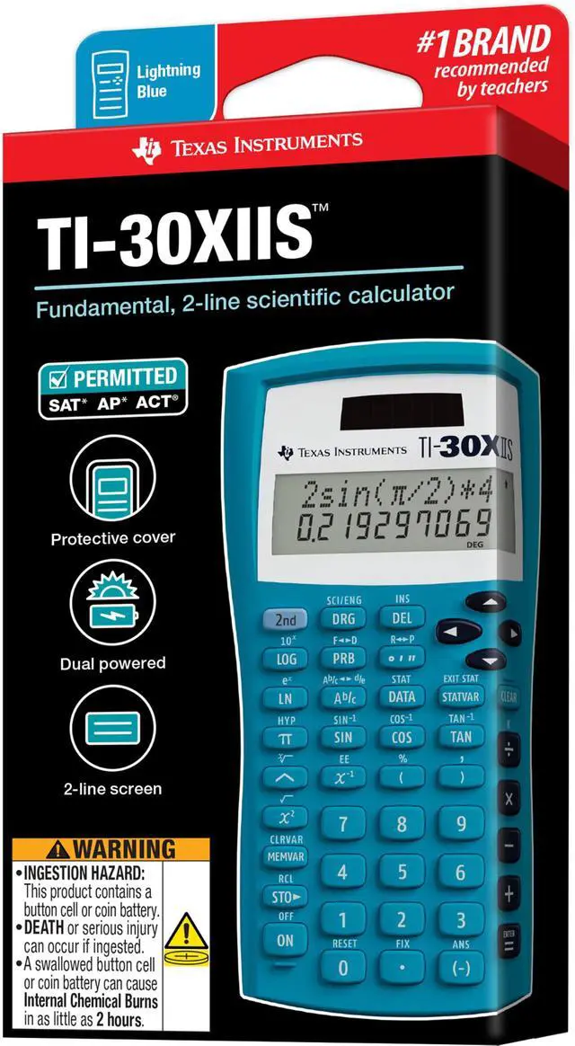 Alt view image 4 of 5 - TI-30XIIS Scientific Calculator, Blue