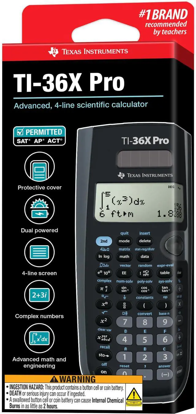 Alt view image 4 of 5 - TI-36X Pro Engineering/Scientific Calculator | 9.7 Inch | Black.