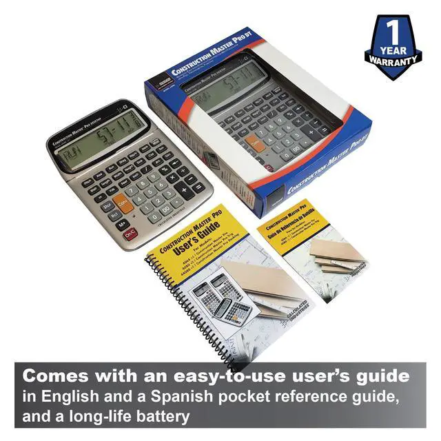 Alt view image 6 of 7 - 44080 Construction Master Pro-Desktop Advanced Construction Math Feet-Inch-Fraction Calculator with Trig Tool for Architects, Estimators, Contractors, Builders and Remodelers