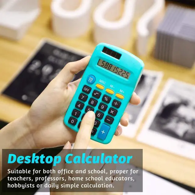Alt view image 6 of 7 - 36 Pieces Small Basic Calculator Bulk 8 Digit Solar Battery Dual Power Mini Handheld Pocket Calculator for Classroom Kids Students Desktop School Office Home, 6 Colors