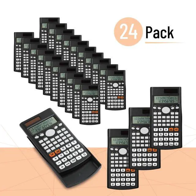 Alt view image 2 of 7 - Scientific Calculators, 24 pcs, 2 Line Calculator for School