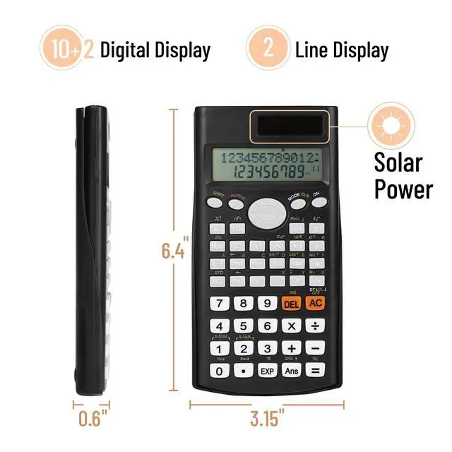 Alt view image 3 of 7 - Scientific Calculators, 24 pcs, 2 Line Calculator for School