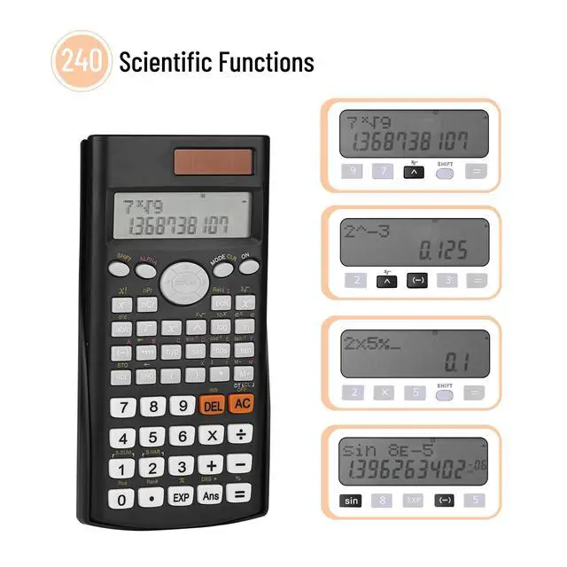 Alt view image 4 of 7 - Scientific Calculators, 24 pcs, 2 Line Calculator for School