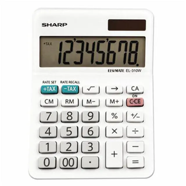 Main image of EL-310WB Calculator, White 3.125, 3.38 x 4.75 x 1.0 inches