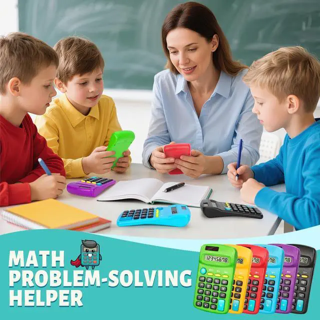 Alt view image 6 of 7 - 24 PCS Basic Calculators, Pocket-Size Mini with 8 Digit Display
