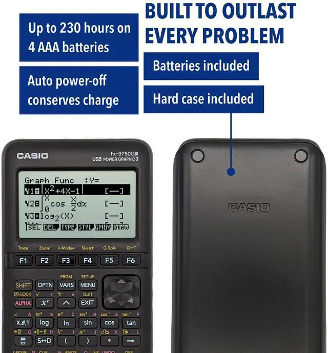 Alt view image 7 of 7 - fx-9750GIII Graphing Calculator | Natural Textbook Display | Python Programming | Ideal for Exams, STEM & Advanced Math | Black