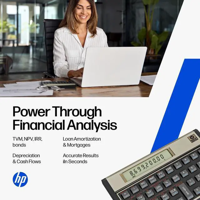 Alt view image 3 of 6 - 12C Financial Calculator 120+ Functions: TVM, NPV, IRR, Amortization, Bond Calculations, Programmable Keys RPN Desktop Calculator for Finance, Accounting & Real Estate Includes Case + Cloth