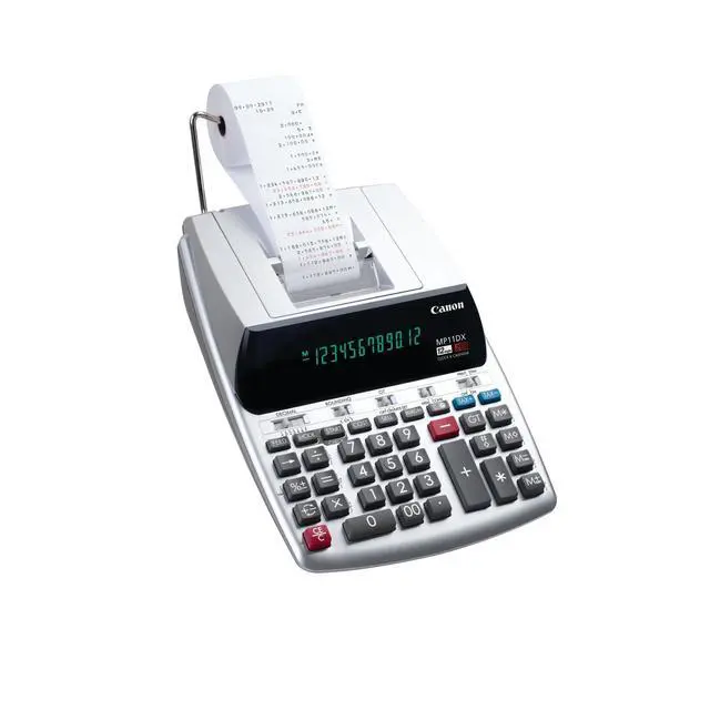 Alt view image 3 of 6 - Office Products 2198C001 Canon MP11DX-2 Desktop Printing Calculator with Currency Conversion, Clock and Calendar