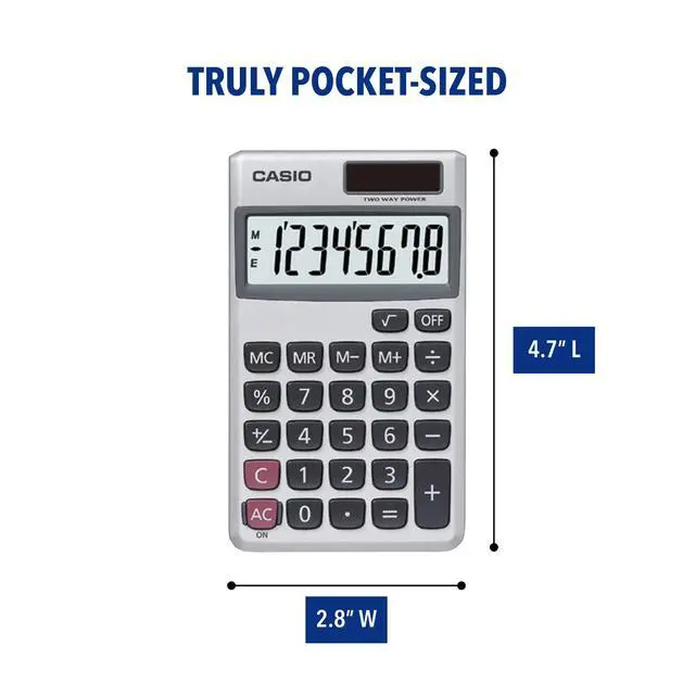 Alt view image 5 of 5 - SL-300SV Standard Function Desktop Calculator | General Purpose | Large 8-Digit Display | Pocket Size | Basic Math Functions| Ideal for Home & Office