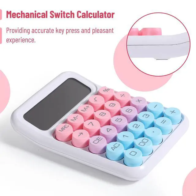 Alt view image 3 of 7 - Mechanical Switch Calculator, 12 Digit Large LCD Display