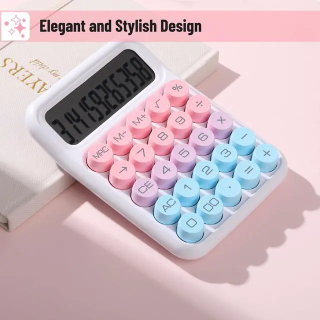 Alt view image 4 of 7 - Mechanical Switch Calculator, 12 Digit Large LCD Display