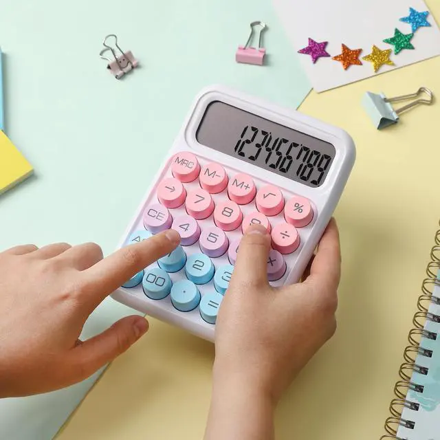 Alt view image 6 of 7 - Mechanical Switch Calculator, 12 Digit Large LCD Display