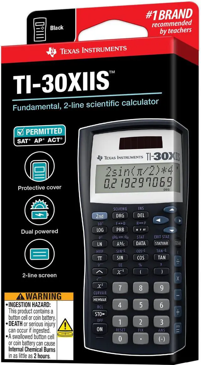 Alt view image 4 of 5 - 30XIIS Scientific Calculator, Black