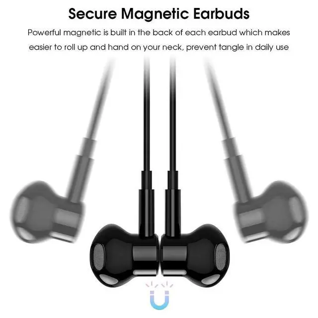 Alt view image 2 of 7 - USB C Headphones Magnetic Wired Earbuds for Apple/Samsung Android