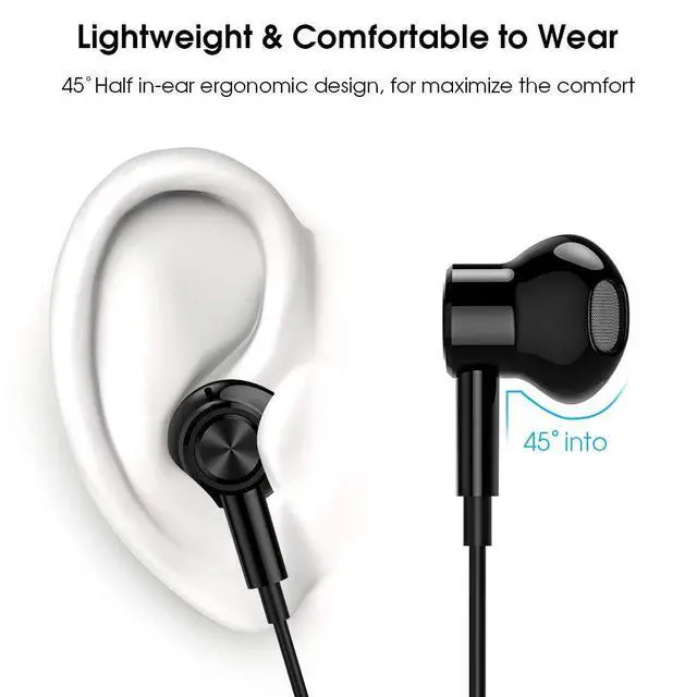 Alt view image 4 of 7 - USB C Headphones Magnetic Wired Earbuds for Apple/Samsung Android
