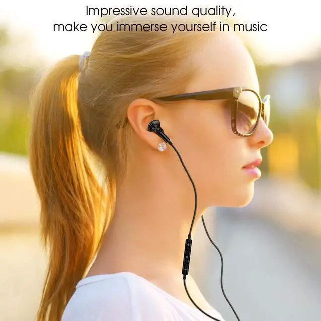 Alt view image 6 of 7 - USB C Headphones Magnetic Wired Earbuds for Apple/Samsung Android