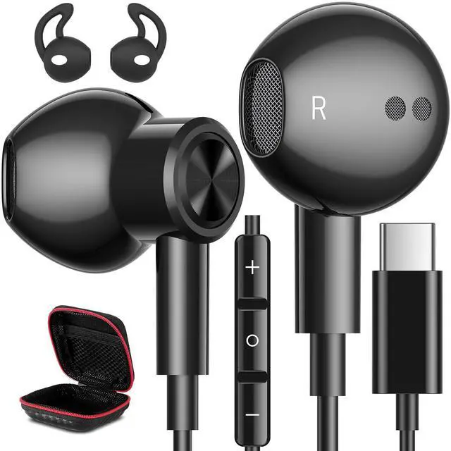 Main image of USB C Headphones Magnetic Wired Earbuds for Apple/Samsung Android
