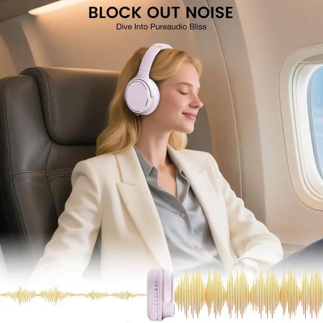 Alt view image 2 of 7 - USB C Wired Over-Ear Headphones with Microphone