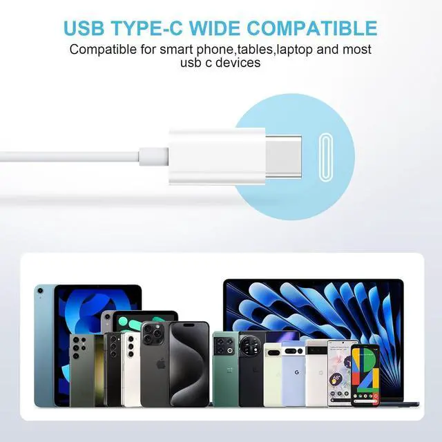 Alt view image 5 of 6 - 2 Pack-USB C Headphones for iPhone 17/16/15 Earbuds USB C Wired Earphones with Mic & Remote Control Noise Cancelling for 17/16/15 Plus/Air/Pro, Galaxy S25/S24/S23/S22/Ultra Note 10/20, Pixel 7/6/6a