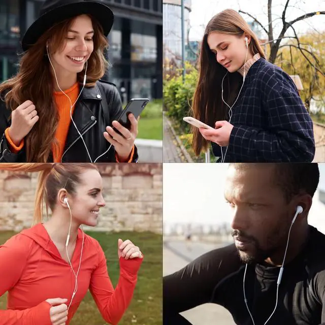 Alt view image 7 of 7 - USB C Headphones 4 PackUSB Type C Earbuds HiFi Stereo USB C Wired Earphones with Microphone Volume Control Compatible with Samsung Galaxy S23 S22 S21 Google Pixel 6 5 4XL/iPad Pro