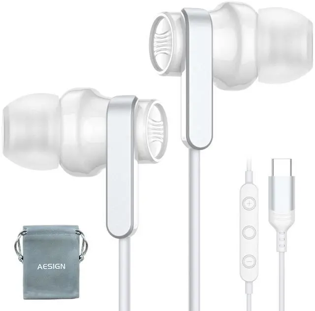 Main image of USB C Headphone for Samsung S25 S24 S23 Ultra FE S22 A16 A55 A54 Wired Earbuds Magnetic in-Ear Type C Earphone with Microphone Volume Control Stereo Noise Canceling for iPhone 16 Pro Max Pixel 9 8a