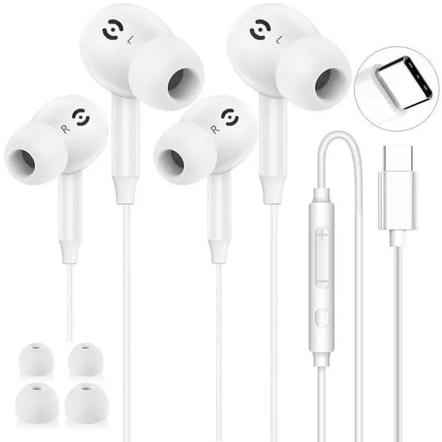 Main image of USB C Headphones for iPhone 17 16 15 Pro Max USB C Wired Earbuds with Mic