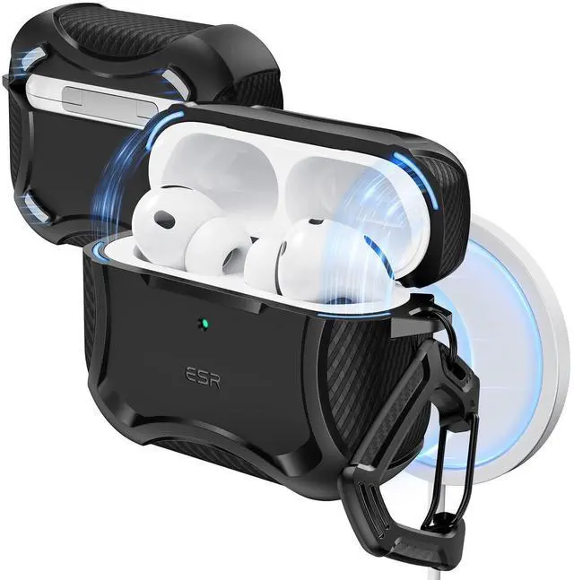 Main image of for AirPods Pro 3 Case (2025), Compatible with Airpods Pro 3rd Generation (USB-C Cable), Magnetic Lid, MagSafe Ready, Powerful Drop Protection, Cyber Series, Black