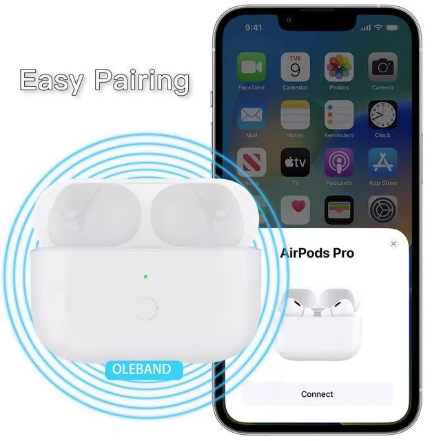 Alt view image 7 of 7 - Replacement for Airpods Pro 2&1 Charging Case:Easy to Pair Air pods Pro Earbuds with Pairing Button,Support Both Wired and Wireless Charging,for iPods Pro 1st/2nd Gen 1 Year Warranty(White)