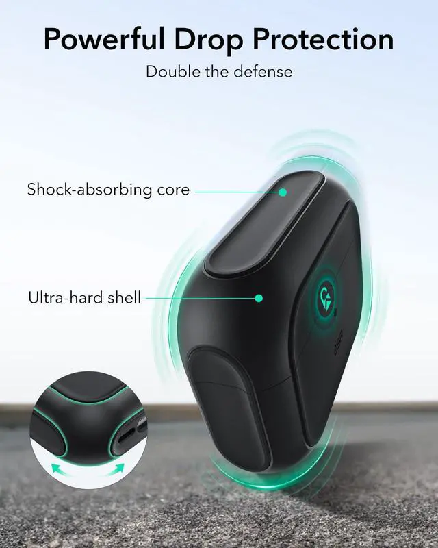 Alt view image 6 of 7 - for AirPods Pro 3 Case, Compatible with AirPods Pro Case 3rd Generation (2025), Compatible with MagSafe, Full Drop Protection Cover with Lanyard, Black