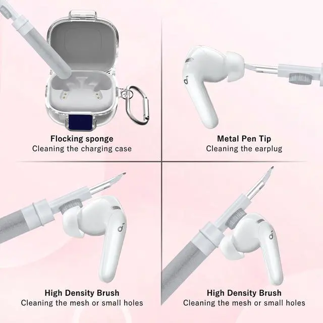 Alt view image 6 of 7 - Secure Lock for Anker Soundcore P31i Case with Cute Pink Bow, Clear