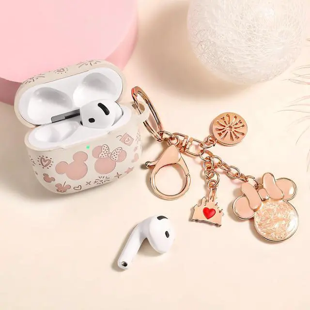 Alt view image 3 of 6 - (with Cute Keychain) Compatible with Apple Airpods 4 Case 2024 Women